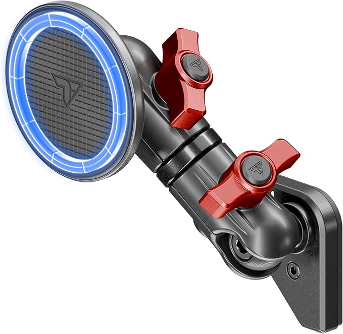 Tackform Link Vent Mount Magnetic Phone Holder - Compatible with MagSafe, BlueCruise, 2021-2025 Ford F150 & Raptor, 2023-2025 Ford Super Duty | Aluminum | 3.5" Arm | Red