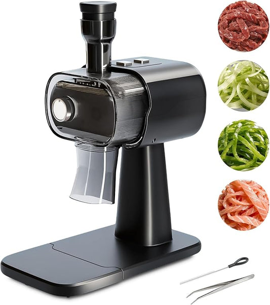 Electric Green Onion Grater, Commercial Spring Onion Cutter, Home Kitchen Shallot Julienne, Stainless Steel Blade Scallion Shredder, Suitable for Chili, Meat, Fish, Green Bean, 2mm