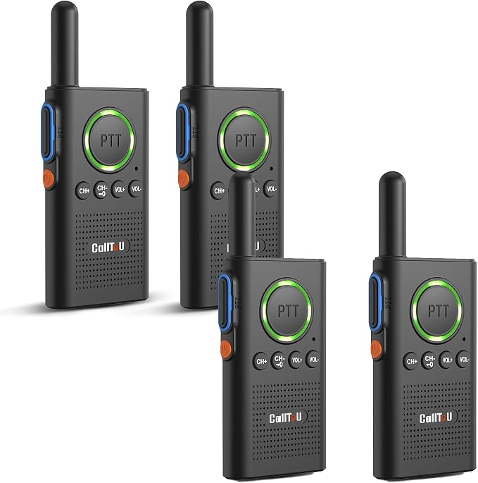 CallToU 2 Way Intercom for Elderly 3300FT Rechargeable 1000mAh Battery, VOX, Ideal for Caregivers & Emergencies Intercoms Wireless for Home/Outdoor Family Communication (Black 4)