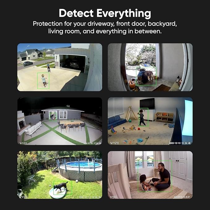 Cam v3 2 Pack, 1080p Plug-in Smart Security Camera, Color Night Vision, Motion Detection, 2-Way Audio, Compatible with Alexa, Google Assistant, Cloud & SD Card Storage, Indoor/Outdoor, Wired, Black