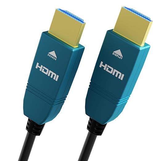 BlueAVS 30 Feet HDMI Fiber Optic Cable 4K 60Hz HDMI 2.0b High Speed 18Gbps Dynamic HDR10 HDCP2.2/2.3 eARC Black