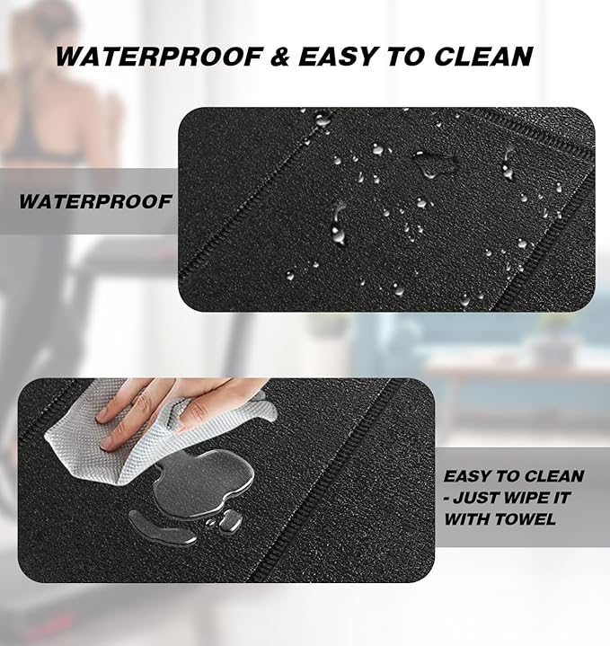 Walking Pad Mat for Carpet, Treadmill Mat for Hardwood Floor, 55"x23.6" High Density, 1/4 Thickness, Non-Slip, Foldable, Floor Protection for Treadmill pad, Elliptical, Bike, Noise Shock Absorption