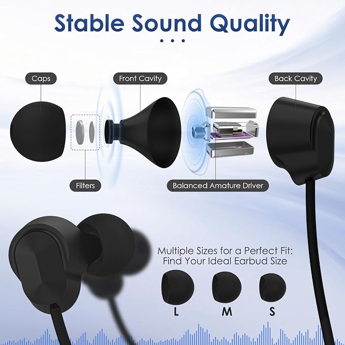 Neckband Bluetooth Headphones（1-Year Quality Support) , 1000H Extra Long Battery Life with Magnetic Earphones,Wireless Earbuds with Mic,Waterproof In-Ear Headset for Sports/Workout/Office (Silver)