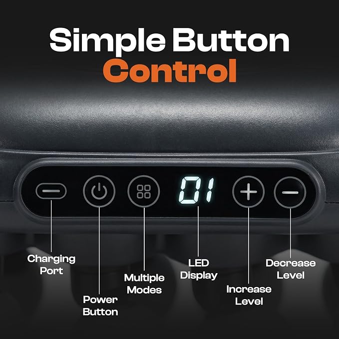 24-Head Massage Gun Set, Deep Tissue Percussion Massager with 9 Modes & 30 Intensities,Quiet Muscle Massage Gun for Back,Shoulders, Legs, Foot, Body Muscle Pain Relief (24 Heads)