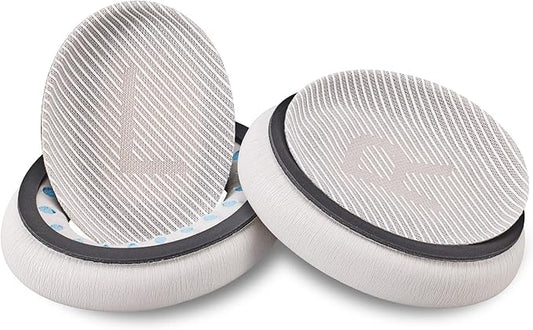QC45 Ear Pads QC45 Ear Cushions,Upgraded Replacement Ear Pads for Bose QuietComfort QC45 Around Ear Headphones,Thicker,No Wrinkles on Sides (QC45 White Smoke)