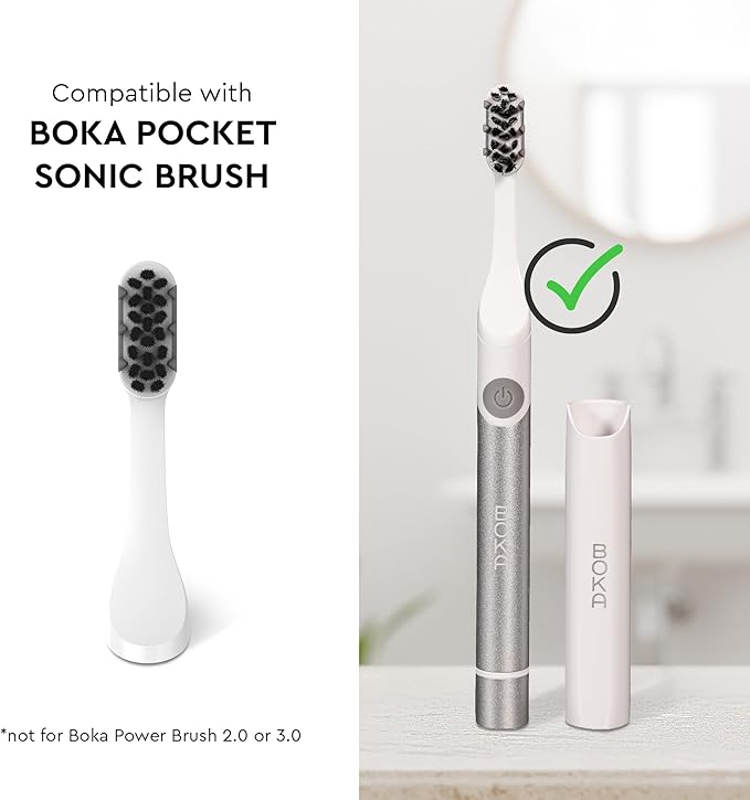 Boka Sonic Electric Toothbrush for Adults - 24000 VPM w/Standard & Sensitive Modes - Waterproof & Up to 120 Battery Life w/Travel Cover & Wall/Mirror Mount - Automatic Smart Timer, Non-Slip Handle