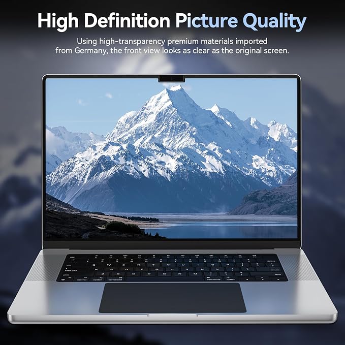Magnetic Privacy Screen Protector Compatible With MacBook Pro 14 Inch (2021-2026, M1, M2, M3, M4, M5), Removable Anti Spy Blue Light Glare Shield, Laptop Privacy Filter for Mac Pro 14.2in