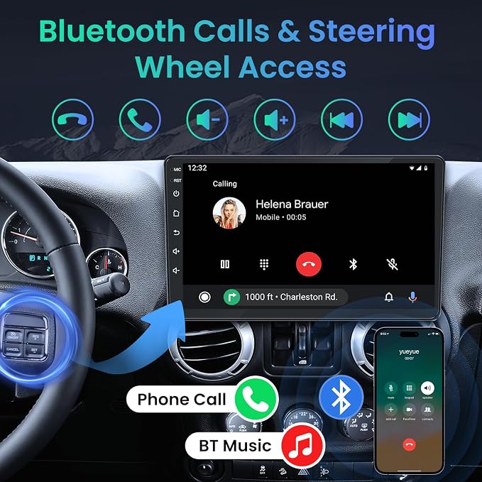 8Core 4+64G Car Radio Stereo Upgrade for Dodge Ram 1500 2500 3500 2013-2018: 7" 1280 * 800 HD Touchscreen, Wireless CarPlay Android Auto GPS Navi 1080P Backup Camera 5G WiFi Bluetooth 5.0 AM/FM SWC