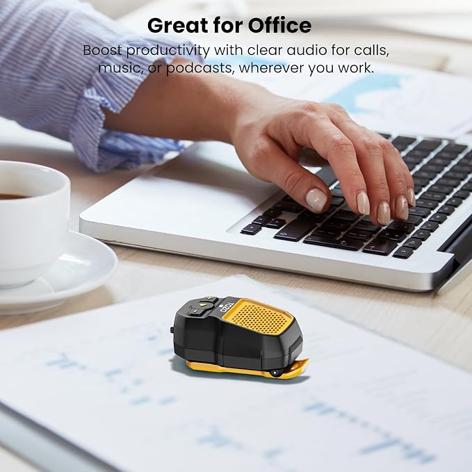 TOZO PM1 AI Smart Speaker with AI Assistants, Wearable Speaker for Hands-Free, 20 Hour Playtime Clip-On Wireless Portable Bluetooth Speaker Built-in Mic, Mini Gifts for Working, Sports