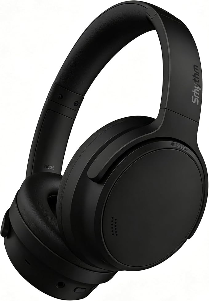 Srhythm NiceComfort 35(2nd Gen)Noise Cancelling Headphones 4-Speakers 40kHz | HD Sound,140 Hours' Ultra-long Playtime for Travel,Bluetooth 6.0,5 Microphones ENC,Transparency,Spatial Audio,Low Latency