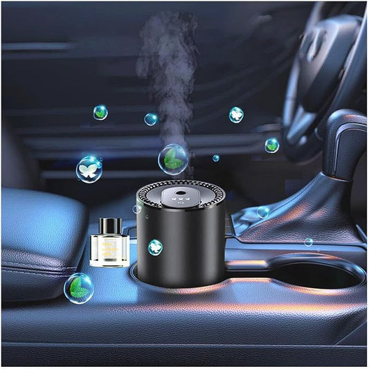 Smart Car Air Freshener 50ML Perfume Ultrasonic Mist Aromatherapy Diffuser Portable Humidifier for Car and Home Use Automatic Start and Stop 3 Modes 4 Freshness Principles(Lavender)