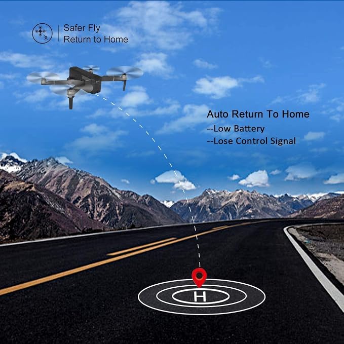 Contixo F24 Pro 4K UHD Foldable Drone – 30 Min Flight Time, Brushless Motors, Advanced GPS Navigation, Intelligent Flight Modes, Wi-Fi FPV, Auto Return to Home, Optical Flow Positioning