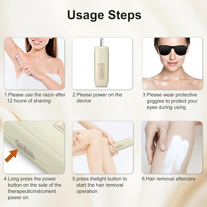 EEK IPL Hair Removal Device, Cool And Painless, Three Modes And Three Power Levels, Suitable For Both Men And Women, Enjoy Beauty Salon-Level Full Body Hair Removal At Home