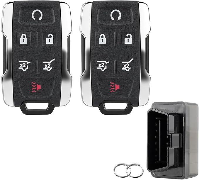 DIY Key Fob Remote Replacement Fits for 2015 2016 2017 2018 2019 2020 Chevy Tahoe Suburban GMC Yukon Keyless Entry Remote M3N-32337100 (Pack of 2)