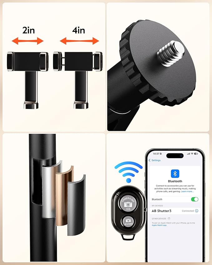 Ring Light Tripod for iPhone Overhead Camera Mount, LUXSURE Ring Light with Stand and Phone Holder with Casters & Flexible Arm, Phone Tripod with Light for Video Recording,Live Streaming,Cooking
