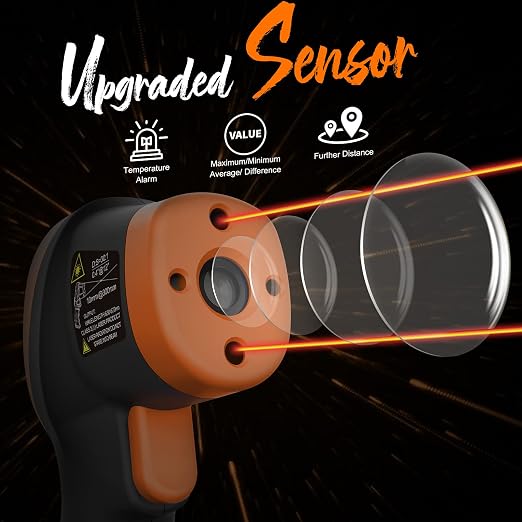High Temperature Infrared Thermometer, AIOMEST Digital IR Pyrometer 30:1 Measure Temp -58~2732℉, Dual Laser Industrial Termómetro Handheld AI-1500 for HVAC Kilning Casting Pottery Forge