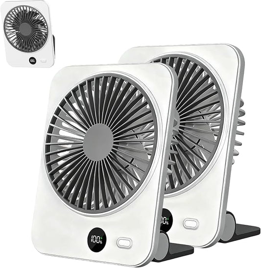 Portable Fan for Travel: Magnetic Small Rechargeable Fan & Cruise Essentials, 5000mAh Battery Operated Fan, Ultra-Thin Mini Desk Travel Fan for Sleeping, Must Have for Carnival Disney Cruise 2026 (2)