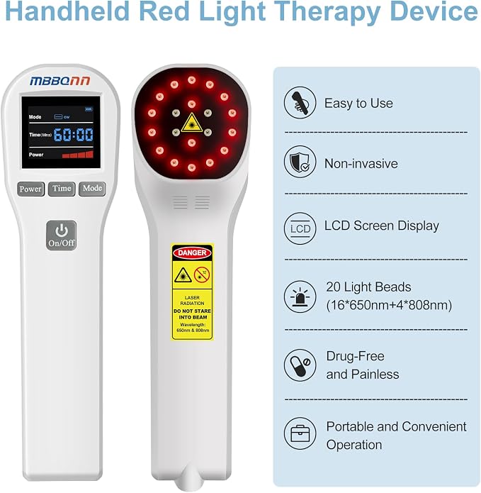 Cold Laser Therapy for Dogs 4x808nm and 16x650nm Veterinary Laser Therapy Machine, Red Light Laser Therapy for Pain Relief Arthritis Muscle Joints, Pet Laser Therapy at Home for Dogs, Cat and Horse