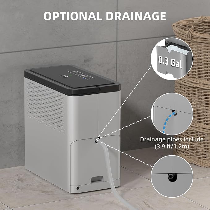 Airplus 1,500 Sq.Ft max 30 Pints Dehumidifier for Basement with Drain Hose, small dehumidifier with Reusable Filter,dehumidifier for rv Auto Shut