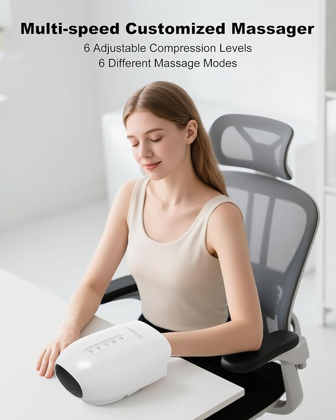 Snailax FSA Hand Massager with Heat and Compression, 2026 Upgraded HSA Eligible Heated Hand Massage Tool for Arthritis and Carpal Tunnel Relief, Palm Wrist Massager Hand Care, Fathers Day Gift for Dad