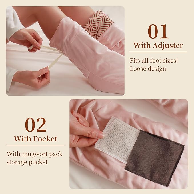 【Ymwemv】 3-in-1 Heated Foot Warmers for Sleeping & Office, 5000mAh Battery Lasts All Night, 3 Adjustable Heat Settings, Electric Warming Socks/Mat for Women with Cold Feet