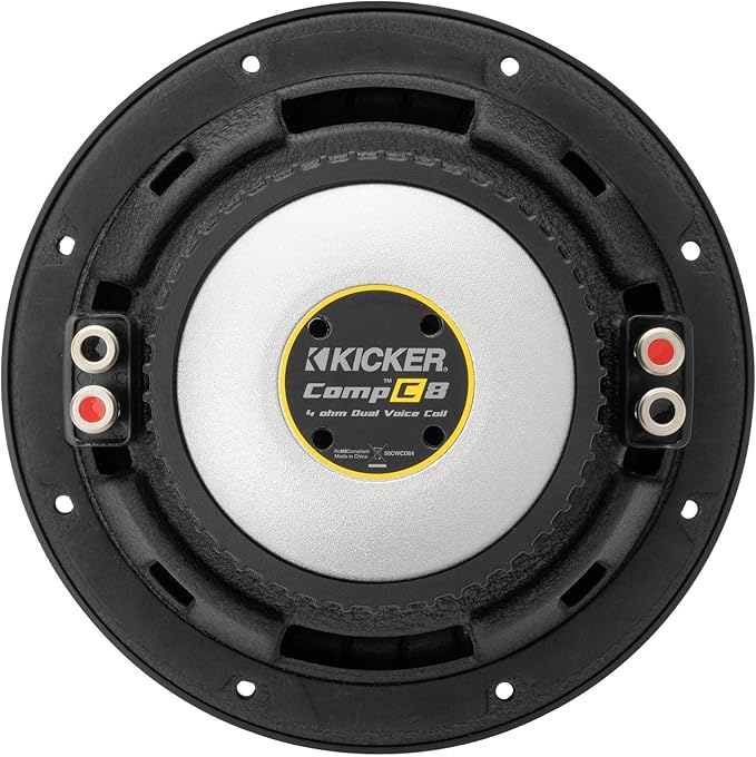 KICKER 50CWCD84 CompC 8" Subwoofer Dual Voice Coil 4-Ohm