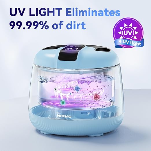 Ultrasonic Retainer Cleaner Machine 48kHz, Dental Cleaning Pod, Ultrasonic Retainer Cleaner for Dentures, Aligners, Mouth Guards, Toothbrush Heads and Jewelry with 200ML Capacity, LAB Supply | Gentle cleaning action works well on mouth guards, toothbru...