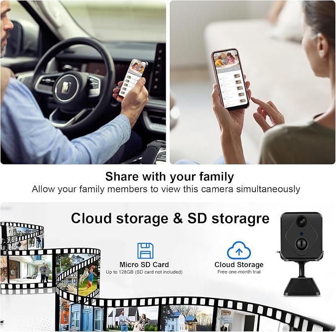 Mini Camera, 2K WiFi Ultra HD Indoor Surveillance Camera – Supports Remote Monitoring via Mobile App, Equipped with Motion Detection and Auto Night Vision, Ideal for Home and Office Security
