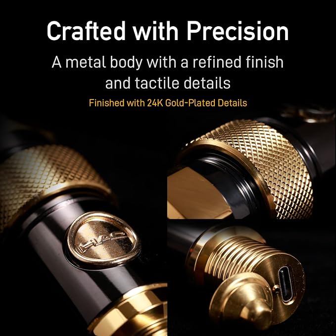 Spark Plug Electric Arc Lighter, Rechargeable Flameless USB-C Metal EDC Gear, Stainless Steel Gift for Men with Gift Box (Gold)