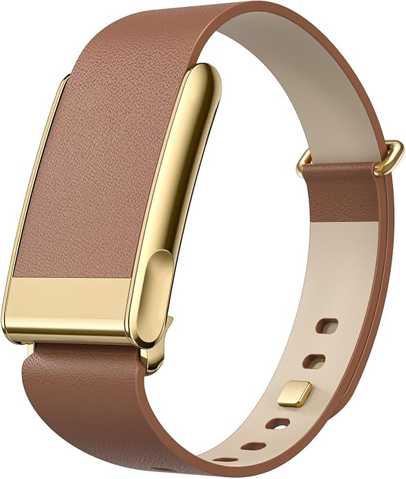 omee Leather Band Compatible with Whoop 5.0 Band Strap Men Women, Genuine Leather Rugged Durable Replacement Wristbands Straps for Whoop 5.0 Bands