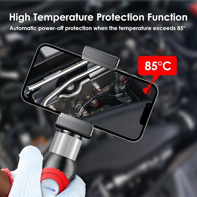 Two-Way Endoscope Camera with Light [360°Rotation],1080P HD,Borescope for iPhone IP67 Waterproof Automotive Engine Plumbing HVAC Inspection 6.2 mm Lens Industrial