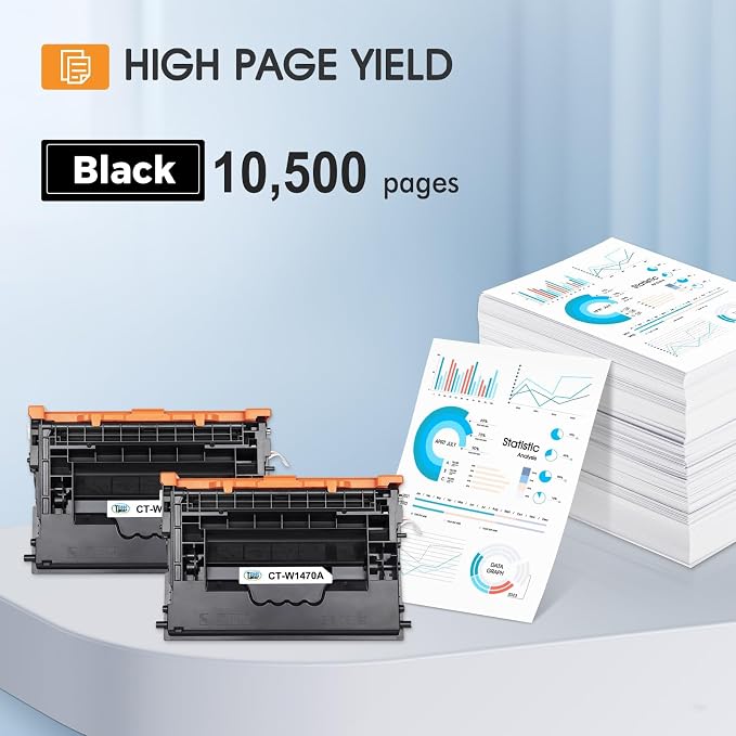 147A Black Toner Cartridge with Chip Compatible for HP 147A M610 M612 Toner 147X W1470A for HP LaserJet Enterprise M610n M611dn M611x M612dn M612x MFP M634h M635fht M635h M636fh Printer Ink 2-Pack