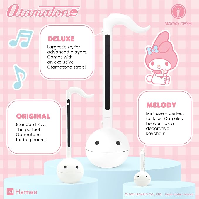 Otamatone Sanrio My Melody Electronic Portable Music Instrument / Synthesizer Toy from Japan by Maywa Denki (Officially Licensed Hello Kitty and Friends) [English Instructions]