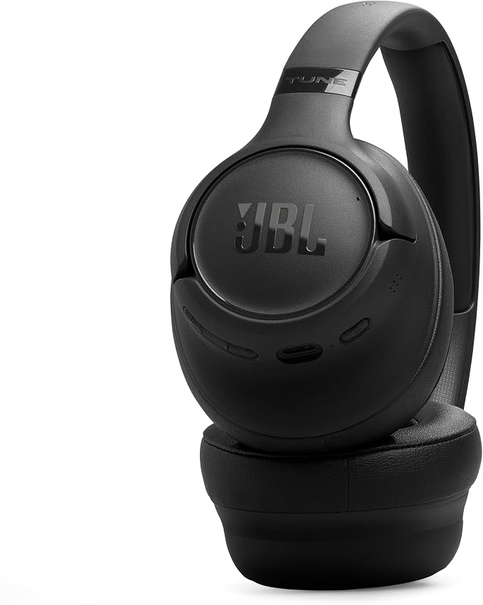 JBL Tune 730BT - Wireless Over-Ear Bluetooth® 6.0 Headphones with Powerful JBL Pure Bass Sound, 2 beamforming mics for Perfect Calls, Up to 76 Hours of Battery Life, & Multi-Point Connection (Black)