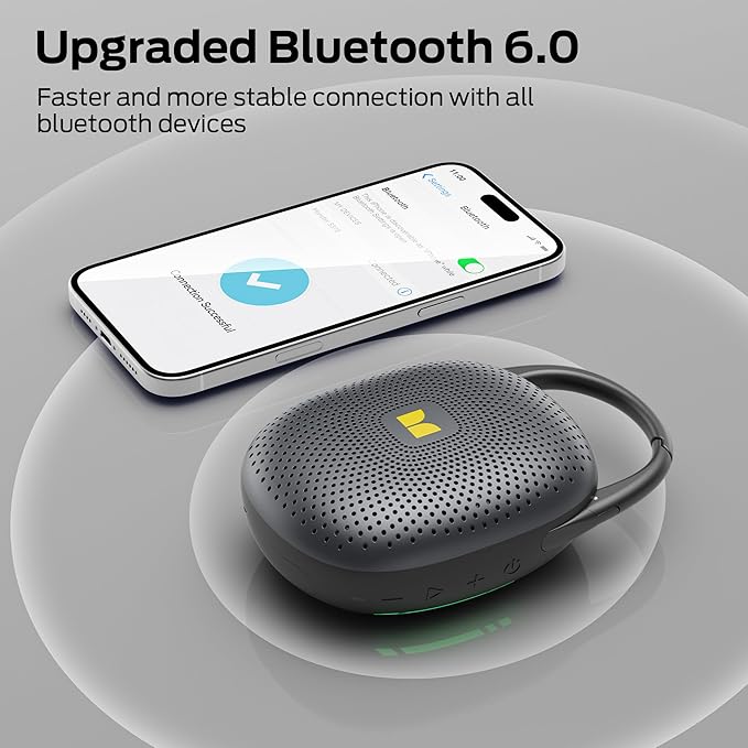 Monster Ultra-Portable, Waterproof Bluetooth Speaker, Integrated Carabiner, Black