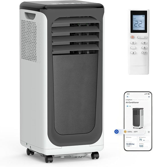 16000 BTU Portable Air Conditioner, 3-in-1 AC Unit with Cool/Dehumidify/Fan, Quiet Bedroom AC with Remote & WiFi Control, Cools Up to 750 Sq.Ft, Easy-Roll Portable Window AC Alternative