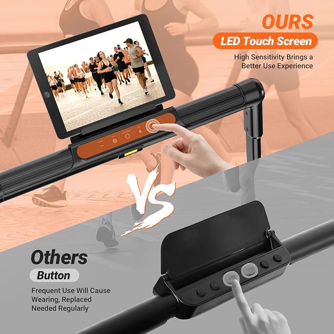 THERUN Walking Pad, 2 in 1 Foldable Treadmills for Home, 0.6-7.6 MPH, 2.5 HP Under Desk Treadmill with Handle Bar, 16" Widened Running Belt, with Remote Control & LED Touch Screen