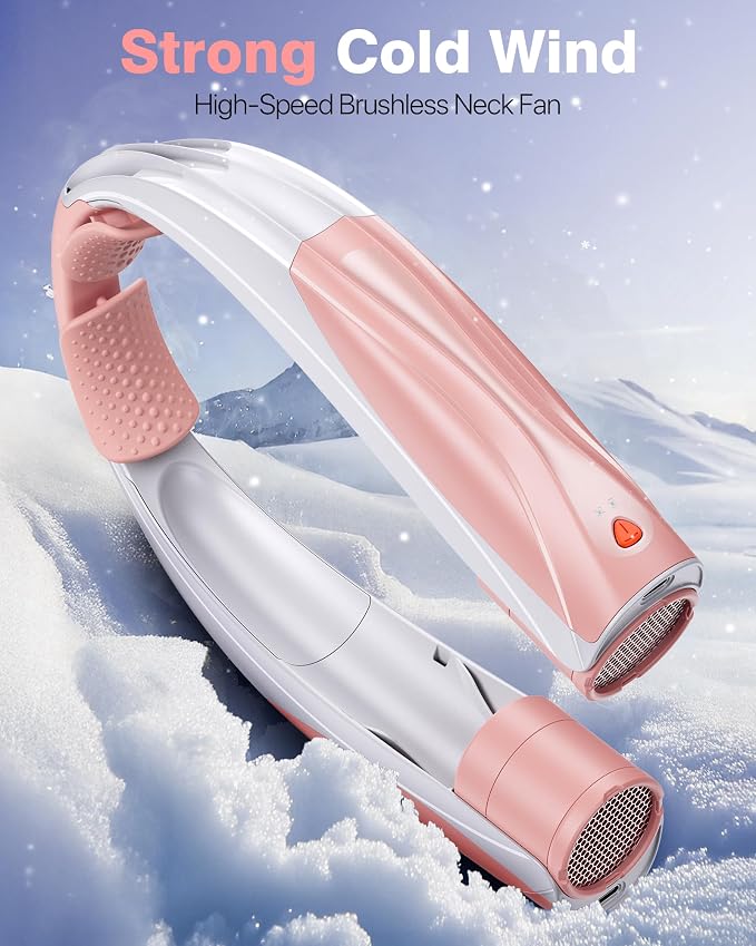 Portable Neck Fan - 6000mAh Battery Hands Free Personal Fan, 6 Speed Adjustable, Rechargeable & Wearable, Gift for Women Men, Office, Travel, Sports