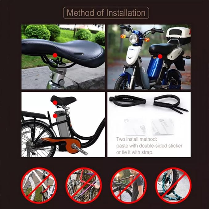 Bicycle Alarm System Anti Theft,USUPERINK Bike Alarms for Ebikes,113dB Bike Alarm,IP65 Waterproof,7 Levels of Sensitivity Adjustment,Suitable for Bicycles,Motorcycles,Electric Scooters,Ebike,8PK