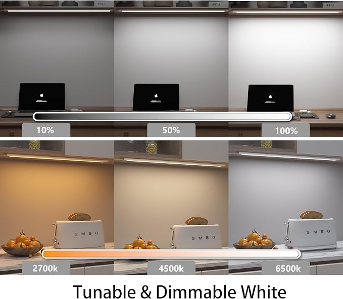 Smart Under Cabinet Lights, LED Light Bar, White & RGB Multi Color Changing Counter Lighting. Alexa Google App Controlled Lamp for Kitchen ,Shelf, Bookcase, above Sink, Desk (1-Bar 20 Inch Kit)