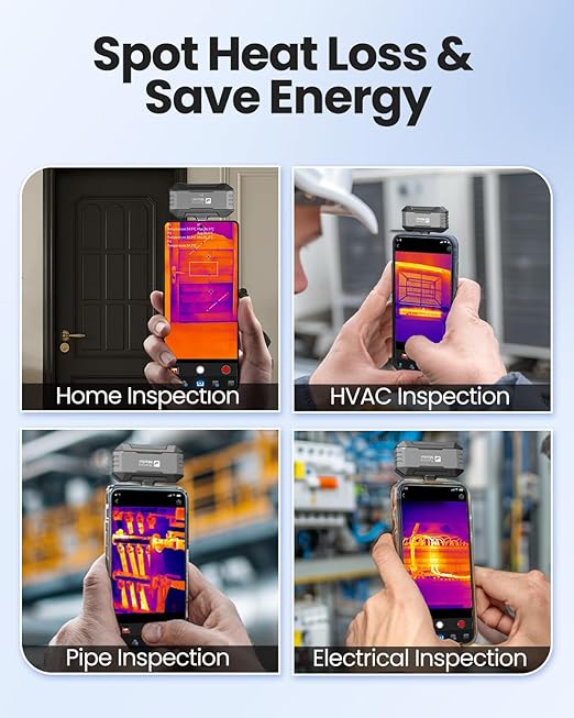 Thermal Master P1 with Type-C to Lightning Adapter, Thermal Camera for iPphone and Android