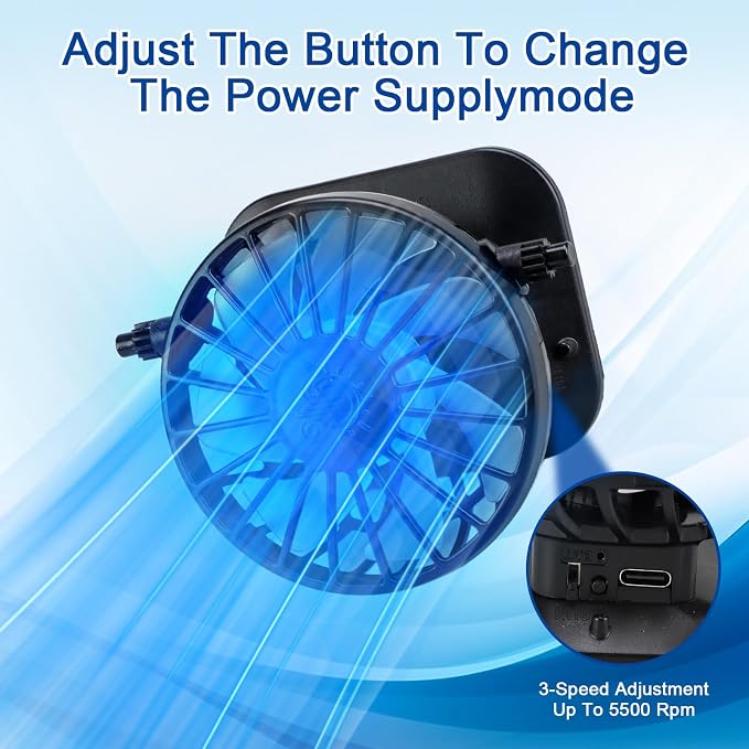 Solar Fan Hat, Wide Brim Sun Cap with 2 Solar Sun Protection Fans, USB and Solar Powered Fan Hat