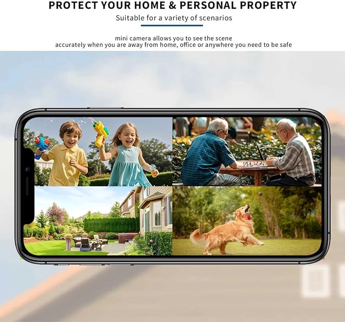 Hidden Camera Surveillance Monitor - WiFi Nanny Cam with 1080P Night Vision, Motion Detection, and Smartphone Compatibility - Indoor Spy Camera for Home/Baby/pet/Office