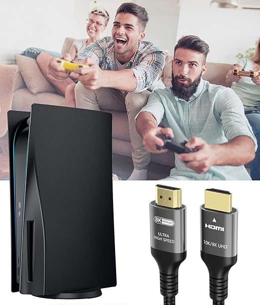 Ubluker 10K 8K 4K HDMI Cable 48Gbps 15 FT, Certified Ultra High Speed HDMI® Cable 4K 240Hz 144Hz 120Hz 8K60Hz 0.01ms HDR10+ eARC HDCP2.3 Netflix Roku TV PC Monitor Projector PS5 Xbox