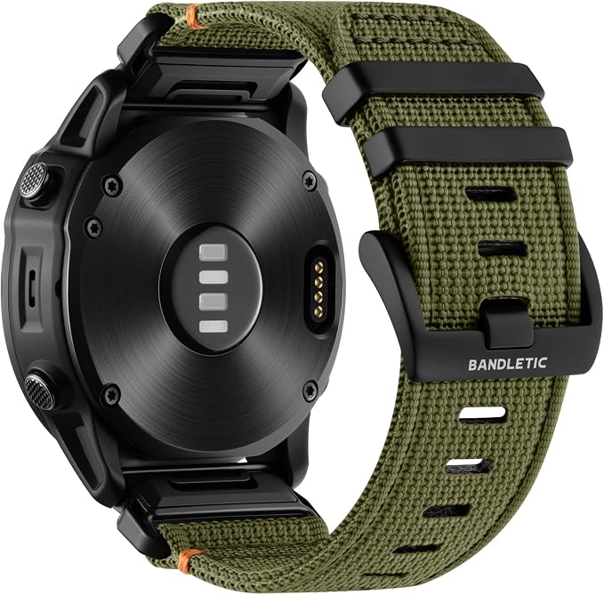 Bandletic Compatible with Fenix 8 51mm Band - 26mm Quick Fit Rugged Nylon Strap for Fenix 7X 6X Pro/5X Plus/3/3 HR/Instinct 2X Solar 3 50mm /Enduro/Quatix 6X 7X/Tactix Delta Charlie/Epix Pro 2/Descent