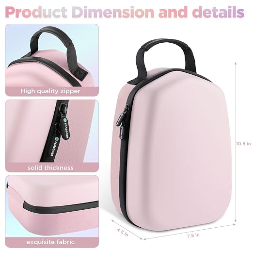 FOREGOER Hard Carrying Case Compatible with Meta Quest 3S/Quest 3/Oculus Quest 2 Official Original, Portable Travel Vision Pro Case for Touch Controllers Accessories