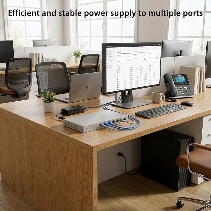 54V AC/DC Adapter Replacement for Ubiquiti UniFi XG 6 PoE US-XG-6POE | 210W Power Supply Compatible with ADS-210NX-48-1 540210E USW-Ultra-210W 6/8 Port Network Switch
