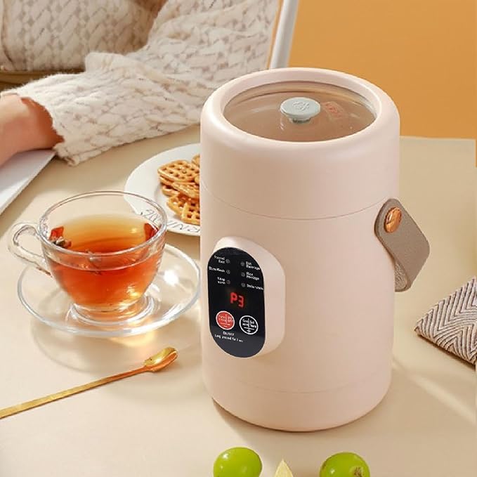 Mini Electric Pot, Mini Ramen Cooker Portable Noodles Cooker Electric Hot Pot for Pasta Soup Egg, Multifunctional Stewing Cooking Pot for Dorm, Office (US Plug 110V)