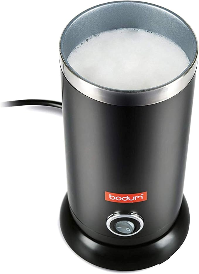 Bodum Bistro Electric Milk Frother (10 Ounce) and Bodum Melior Gooseneck Electric Water Kettle (27 Ounce)