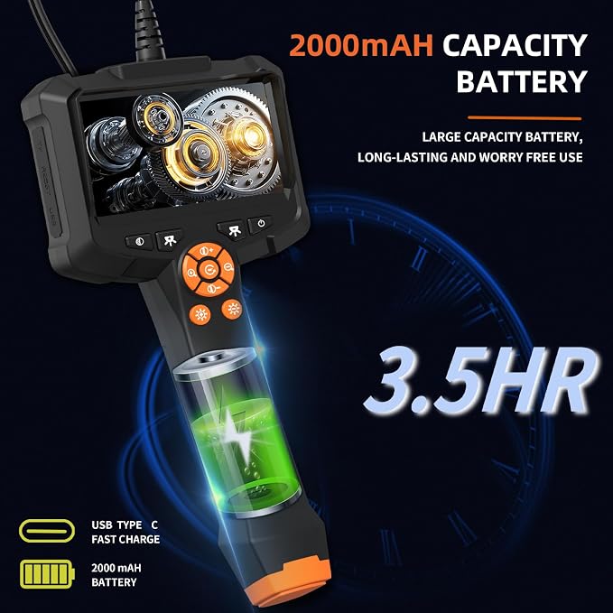 Daxiongmao Endoscope Camera with Light, 1080P HD Borescope, IP67 Waterproof Snake Camera – Ideal for Inspecting Walls, Vents, Automotive Engines, Pipes – A Great Gift Tool for Men (33ft)